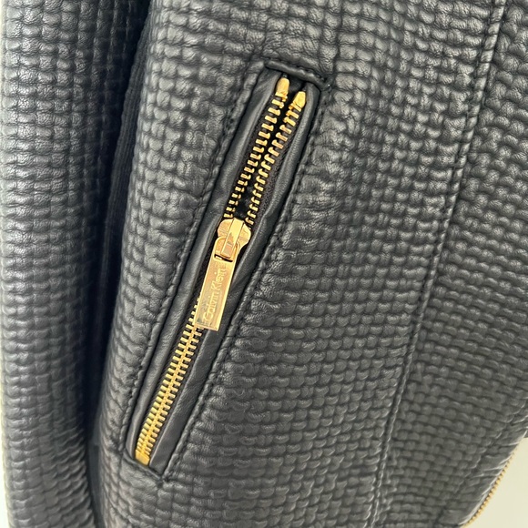 Calvin Klein Black Vegan Leather Jacket Textured Size XS - Picture 5 of 8